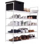 GOODS+GADGETS XXL Schuhregal 91 x 88 x 30 cm Schuhablage mit 5 Ablagen für 25 Paar Schuhe als Schuhschrank und Schuhständer weiß