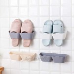 Yardwe 4 STÜCKE Wand Schuhregal Schuhorganizer Schuhablage Schuhhalter Selbstklebend Schuhe Lagerregal für Eingangstür Badezimmer Dusche mit Paste Weiß