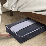 2 Stück Unterbettkommode Aufbewahrungstasche für Bettdecken,Kleidung und Kissen Bettkasten Faltbare Unterbettbox mit Deckel