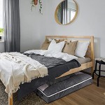Ballery Unterbett Aufbewahrungstasche 90L Vliesstoff Faltbare Kleideraufbewahrung mit Griff für Bettdecken Kissen Kleidung Decken Grau 3 Stück