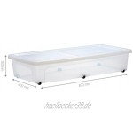 Basics 2er-Set Unterbettboxen 35 L mit Rollen durchsichtig Schlafzimmer Modular Clear Underbed MCB-UB Transparent