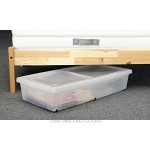 Basics 2er-Set Unterbettboxen 35 L mit Rollen durchsichtig Schlafzimmer Modular Clear Underbed MCB-UB Transparent