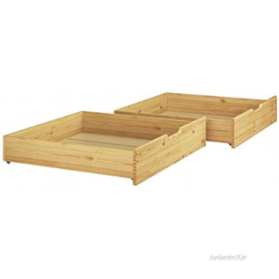 Erst-Holz® Bettkasten für unsere Etagenbetten 2-teilig Kiefer Natur 90.10-S2