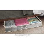 mDesign 2er-Set Unterbettkommode – Bettkasten mit durchsichtigem Deckel für Kleidung Bettwäsche und mehr – Wäschesortierer für staubfreie Aufbewahrung unter dem Bett – grau