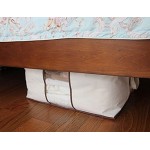 Misslo – 2 beigefarbene Aufbewahrungstaschen mit Reißverschluss für Kleidung Decken und schwere Stoffe