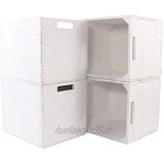 8Vintage-Möbel 24 Neue weiße Kiste für IKEA Kallax Regal Expedit 33cm x 37,5cm x 32,5cm Einsatz Aufbewahrungsbox Obstkisten Weinkiste Aufbewahrungskisten Regal Holz Kiste klassisch