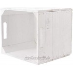 8Vintage-Möbel 24 Neue weiße Kiste für IKEA Kallax Regal Expedit 33cm x 37,5cm x 32,5cm Einsatz Aufbewahrungsbox Obstkisten Weinkiste Aufbewahrungskisten Regal Holz Kiste klassisch