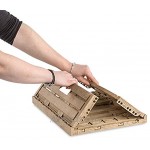 aidB Klappbox 400x300x165 mm robuste Transportkiste in edlem Holz-Design stapelbare Faltkiste