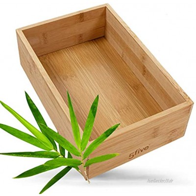Ataxis Bambus Box – Ordnungsbox extrem nachhaltig – Aufbewahrungsbox B 15 x L 23 x H 7 cm x 0,7 cm Stärke – Bambus Organizer aus edlem Bambusholz – Sehr schönes Design 23x15x7