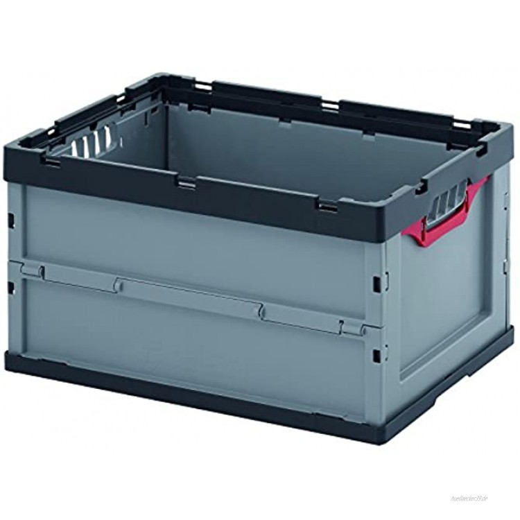 Auer Profi Faltbox 67 Liter 60 x 40 x 32 Klappbox Kunststoffkiste Kofferraumbox verstärkte Bodenausführung stapelbar