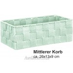 Brandsseller Aufbewahrungsbox Dekobox Rattan Flecht Optik 4er Set Mint