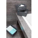 BranQ Home essential Korb in Rattan Design 4er Set Grösse M 10l Kunststoff PP Anthrazit