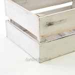 DIVERO 3er-Set Vintage Holzkiste weiß Staubox Weinkiste Obstkiste Größe „S“ 42 x 23cm Höhe 17cm Stapelbox Spielzeugkiste Regal-Box