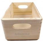 Holzkiste Holzbox ca. 30x20x14cm unbehandelte Kiefer natur stapelbar stabil abgerundete Ecken Grifflöcher Stapelbox zum Basteln Bemalen zum Aufbewahren & Ordnen für Spielzeug Kiefer