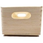 Holzkiste Holzbox ca. 30x20x14cm unbehandelte Kiefer natur stapelbar stabil abgerundete Ecken Grifflöcher Stapelbox zum Basteln Bemalen zum Aufbewahren & Ordnen für Spielzeug Kiefer