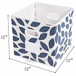MAXhouserzzkx Stoff-Aufbewahrungskörbe mit Zwei Kunststoffgriffen für Zuhause Schrank Schlafzimmer Schubladen Organizer schwimmbar Blau 4 Stück