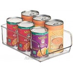 mDesign Aufbewahrungsbox groß – ideal zur Küchen Ablage im Küchenschrank oder als Kühlschrankbox – 4 Stück durchsichtig