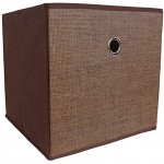 Mixibaby Faltbox Faltkiste Regalkorb Regalkiste Regalbox Aufbewahrungsbox Korb Stein Optic Farbe:Braun 26cm x 26cm