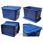 1 x Spielzeugbox mit Deckel in blau 95 Liter Aufbewahrungsbehälter