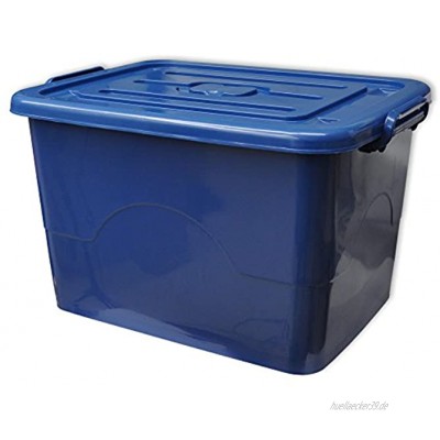 1 x Spielzeugbox mit Deckel in blau 95 Liter Aufbewahrungsbehälter