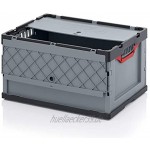 AUER FBD 64 32 Faltbox mit Deckel Kunststoffbox 60x40x32cm 67L | Faltbox mit Klappdeckel faltbar | Aufbewahrungsbehälter | Lagerbox stapelbar Lebensmittelkiste Vorratsbox Transportbox