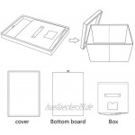 Aufbewahrungsbox für Office-Dateidokumente mit Deckel Organizer-Korb für Desktop-Bücher 2er-Pack Orange