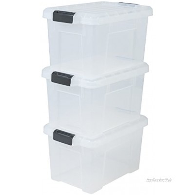 Basics 135736 Kunststoff DIY Aufbewahrungsbox 'Power Box' Plastik transparent 21 Liter