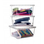 BigDean 9er Set Aufbewahrungsbox mit Deckel transparente Box aus PP-Kunststoff 19x14,5x9 cm stapelbare Klarsichtbox 1,7 Liter durchsichtige Ordnungsbox