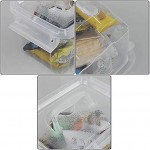 Cadine Aufbewahrungsbox Plastik Klein 6 Stück Kisten Plastik mit Deckel