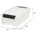 IRIS USA TB Pearl Kunststoff-Aufbewahrungsbehälter mit robustem Deckel und sicheren Verriegelungsschnallen 5 l 10 Stück