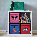 LOVE !T STORE !T IT Spielzeugkiste mit Deckel Schmetterling 30x30x30cm pink lila faltbare Spielzeugkiste für das Kinderzimmer Aufbewahrungsbox für Kinder 670308