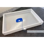 Pizzaballenbox mit Deckel 60 x 40 x 7,6 cm Kunststoffbehälter für Pizzateig Stapelbehälter Teigwanne Gärbox Teigbox 1x Box mit Deckel