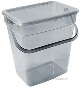 Plast Team Waschpulver Aufbewahrungsbox mit Deckel Futterbehalter BehÃ¤lter 10L Grau
