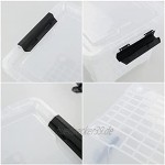Qqbine 20 Litre Aufbewahrungsbehälter Transparent mit Deckel und Schwarzen Griffen 1 Packung