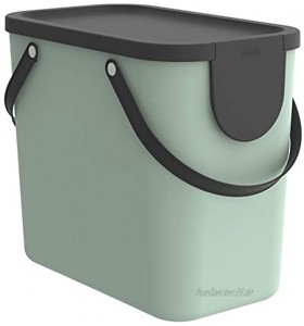Rotho Albula Aufbewahrungsbox Deckel Kunststoff PP recycelt türkis anthrazit 25l 40 x 23,5 x 34 cm