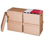 Smartbox Pro Archiv-Multibox und Automatikboden Ablagebox mit Deckel 10-er Pack braun