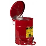 Stahlölbehälter mit fußbetätigtem Deckel 20 L Rot