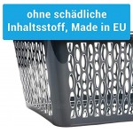 2friends Aufbewahrungskorb aus Kunststoff 4 Stück H15 x L37 x T26 cm Korb Farbe: grau Made in EU