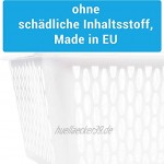 2friends Aufbewahrungskorb aus Kunststoff 4 Stück H15 x L37 x T26 cm Korb Farbe: weiß Made in EU
