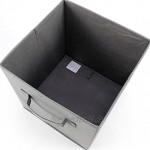Anladia 4 Stück Grau Faltbare Aufbewahrungsbox 27x27x28cm Faltbox mit Fingerloch ohne Deckel für Raumteiler oder Regale