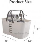Badezimmer Aufbewahrungsbox Organizer Korb mit Griffen Kunststoff Aufbewahrungskörbe Tapelbare Regalkörbe für Bad und Küche Grau