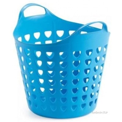 Flexibler Aufbewahrungskorb für Spielzeug Wäsche u.v.m. in Blau mit Belüftungslöchern. 35 Liter Volumen mit zwei großen Henkeln. Topp