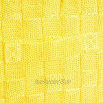 Relaxdays Aufbewahrungskorb mit Griff Kunststoff Flechtoptik HxBxT: 26 x 40 x 30 cm Badezimmer Körbchen gelb