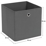 SONGMICS RFB02G-3 Aufbewahrungsbox Grau 30 x 30 x 30 cm 6