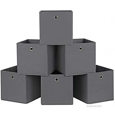 SONGMICS RFB02G-3 Aufbewahrungsbox Grau 30 x 30 x 30 cm 6
