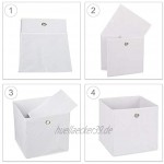 6 x Aufbewahrungsbox Stoff quadratisch Aufbewahrung für Regal Stoffbox in Würfelform HxBxT: 30 x 30 x 30 cm weiß