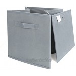 6er-Pack Aufbewahrungsbox EZOWare faltbare Aufbewahrungskiste faltbox und weichem Stoff in Würfelform Grau