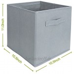 6er-Pack Aufbewahrungsbox EZOWare faltbare Aufbewahrungskiste faltbox und weichem Stoff in Würfelform Grau