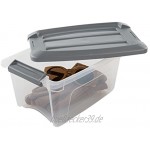 Basics 103427 Aufbewahrungsboxen 'New Top Box' 5 L 6er Pack Plastik Grau 5 Liter