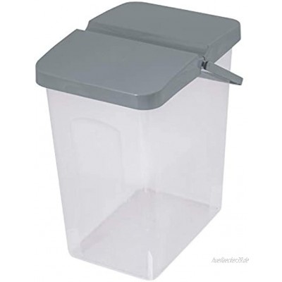 Branq 10 L Behälter Waschpulver Futterbehalter Unibox mit Deckel Aufbewahrungsbox Bad Küche Grau